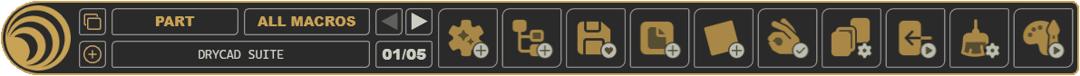 DRYCAD CommandBar, unified interface for all DRYCAD SUITE tools inside your CAD environment