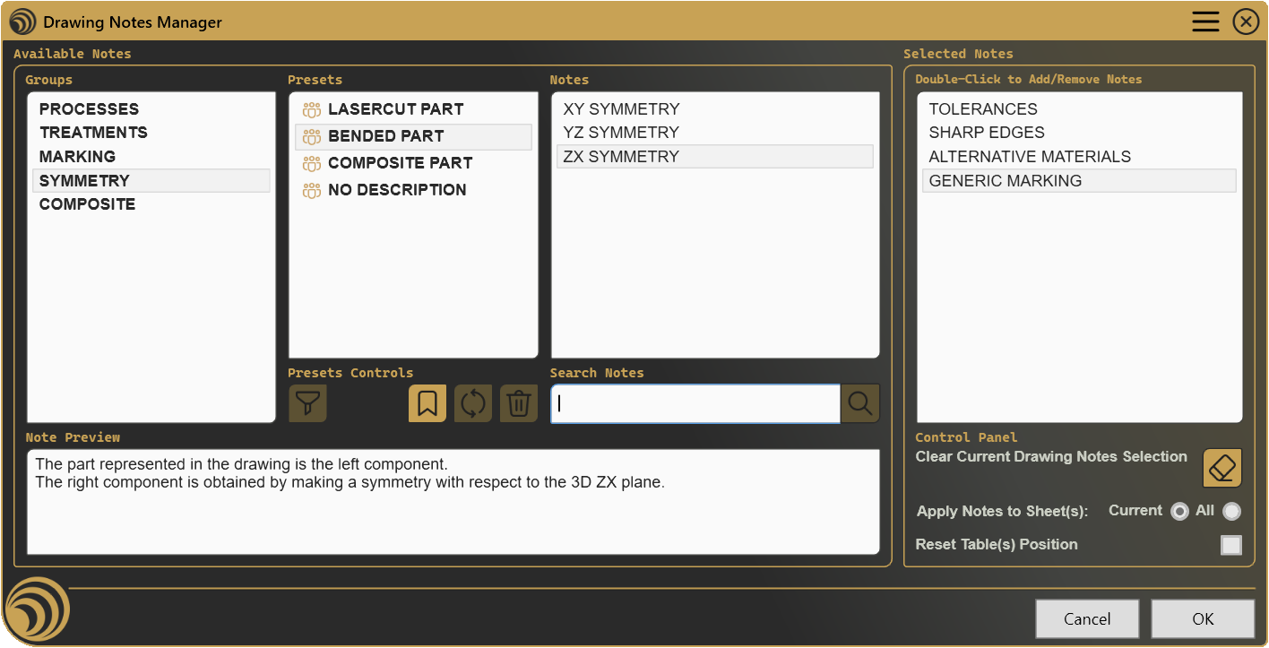 Drawing Notes Manager