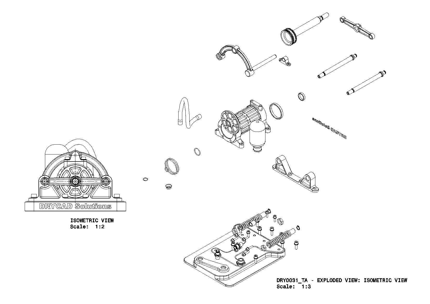 A generated isometric view placed on the active drawing sheet